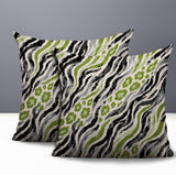 Blaine Zebra Print Indoor/Outdoor Reversible Square Pillow