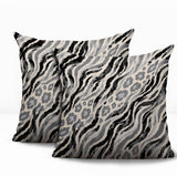 Blaine Zebra Print Indoor/Outdoor Reversible Square Pillow