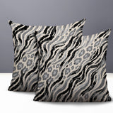 Blaine Zebra Print Indoor/Outdoor Reversible Square Pillow