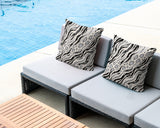 Blaine Zebra Print Indoor/Outdoor Reversible Square Pillow