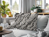 Blaine Zebra Print Indoor/Outdoor Reversible Square Pillow