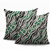 Blaine Zebra Print Indoor/Outdoor Reversible Square Pillow