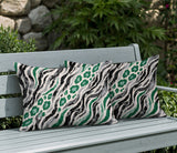 Blaine Zebra Print Indoor/Outdoor Reversible Rectangular Pillow
