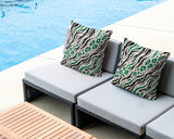 Blaine Zebra Print Indoor/Outdoor Reversible Square Pillow