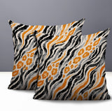 Blaine Zebra Print Indoor/Outdoor Reversible Square Pillow