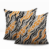 Blaine Zebra Print Indoor/Outdoor Reversible Square Pillow