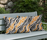 Blaine Zebra Print Indoor/Outdoor Reversible Rectangular Pillow