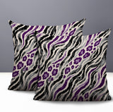 Blaine Zebra Print Indoor/Outdoor Reversible Square Pillow