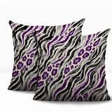 Blaine Zebra Print Indoor/Outdoor Reversible Square Pillow