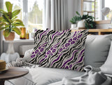 Blaine Zebra Print Indoor/Outdoor Reversible Square Pillow