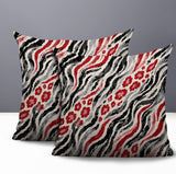 Blaine Zebra Print Indoor/Outdoor Reversible Square Pillow