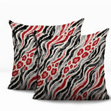 Blaine Zebra Print Indoor/Outdoor Reversible Square Pillow