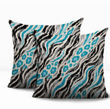 Blaine Zebra Print Indoor/Outdoor Reversible Square Pillow
