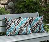 Blaine Zebra Print Indoor/Outdoor Reversible Rectangular Pillow