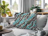 Blaine Zebra Print Indoor/Outdoor Reversible Square Pillow