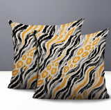 Blaine Zebra Print Indoor/Outdoor Reversible Square Pillow