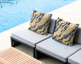 Blaine Zebra Print Indoor/Outdoor Reversible Square Pillow