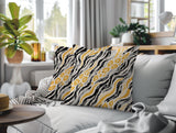 Blaine Zebra Print Indoor/Outdoor Reversible Square Pillow