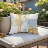 Blois Abstract Spun Polyester Outdoor Reversible Throw Rectangular Pillow