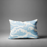 Copley Ocean Waves Lumbar Indoor/Outdoor Throw Pillow