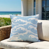 Copley Ocean Waves Square Indoor/Outdoor Throw Pillow