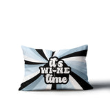 Downton It's Wine Lumbar Indoor/Outdoor Throw Pillow