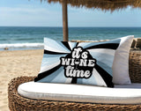 Downton It's Wine Lumbar Indoor/Outdoor Throw Pillow