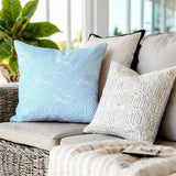 Foxlane Ocean Waves Square Indoor/Outdoor Throw Pillow