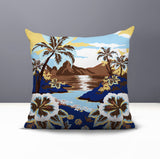 Kekoa Tropical Island Reversible Indoor/Outdoor Square Pillow