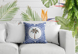 Leilani Palm Reversible Indoor/Outdoor Square Pillow