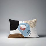 Parson Wine Glass Lumbar Indoor/Outdoor Throw Pillow