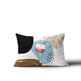 Parson Wine Glass Lumbar Indoor/Outdoor Throw Pillow