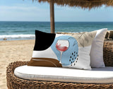Parson Wine Glass Lumbar Indoor/Outdoor Throw Pillow