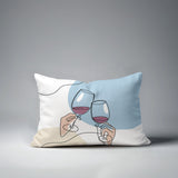 Penny Two Hands Lumbar Indoor/Outdoor Throw Pillow