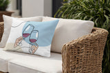 Penny Two Hands Lumbar Indoor/Outdoor Throw Pillow