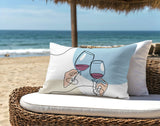 Penny Two Hands Lumbar Indoor/Outdoor Throw Pillow