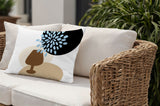 Savon Wine Glass Lumbar Indoor/Outdoor Throw Pillow