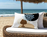 Savon Wine Glass Lumbar Indoor/Outdoor Throw Pillow