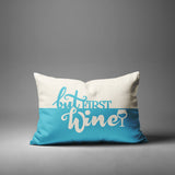 Stevenson But First Lumbar Indoor/Outdoor Throw Pillow