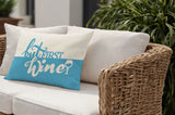 Stevenson But First Lumbar Indoor/Outdoor Throw Pillow