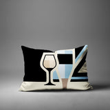 Winefield Wine Bottle Lumbar Indoor/Outdoor Throw Pillow