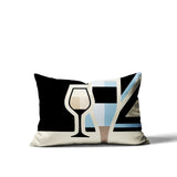 Winefield Wine Bottle Lumbar Indoor/Outdoor Throw Pillow