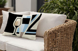 Winefield Wine Bottle Lumbar Indoor/Outdoor Throw Pillow
