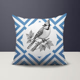 Blue Jay Indoor/Outdoor Reversible Square Pillow