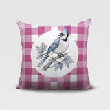 Blue Jay Indoor/Outdoor Reversible Square Pillow