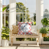 Blue Jay Indoor/Outdoor Reversible Square Pillow