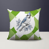 Blue Jay Indoor/Outdoor Reversible Square Pillow