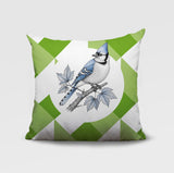 Blue Jay Indoor/Outdoor Reversible Square Pillow