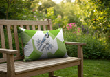 Blue Jay Indoor/Outdoor Reversible Rectangular Pillow