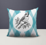 Blue Jay Indoor/Outdoor Reversible Square Pillow